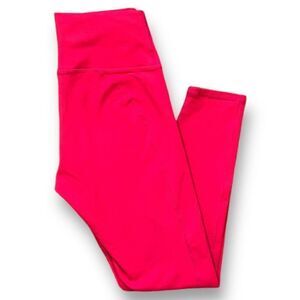 Fabeletics Power Hold Leggings Hot Pink Mid Rise Workout Compression